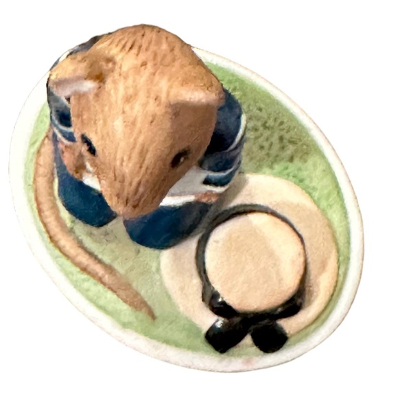 Vintage 1985 Franklin Mint Woodhouse Mouse Rupert Porcelain Figurine - Picture 7 of 8